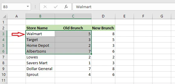 Extending a selection with F8 and the arrow keys
