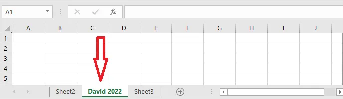 The sheet moved between Sheet2 and Sheet3