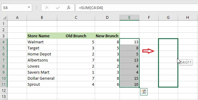 Dragging the selection with the right mouse button