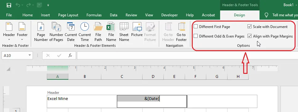 The Different First Page option
