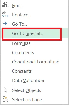 Choosing Go To Special