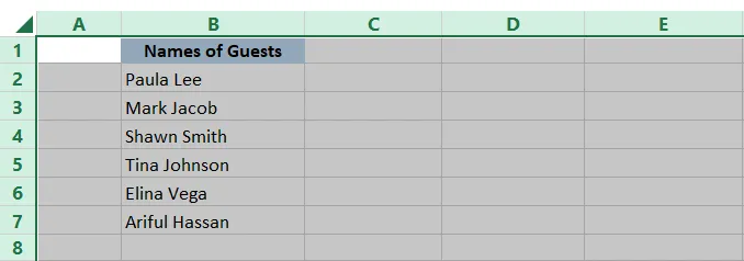 All cells selected