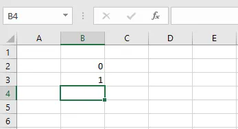 The first two Fibonacci numbers, 0 and 1