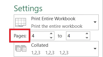 Entering a page range to print