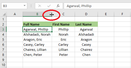 excel autofit