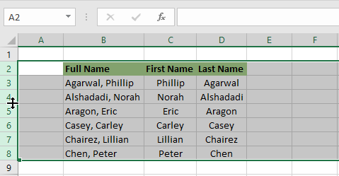 autofit multiple rows