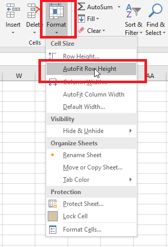 autofit row height