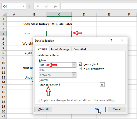 data validation criteria