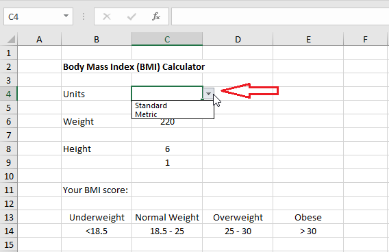 drop-down lists