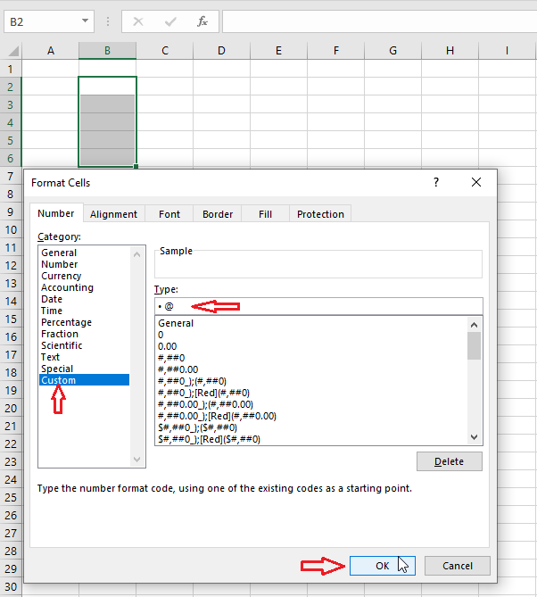 custom number format