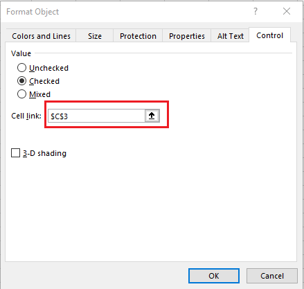 format object dialog box