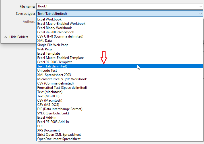 import text file