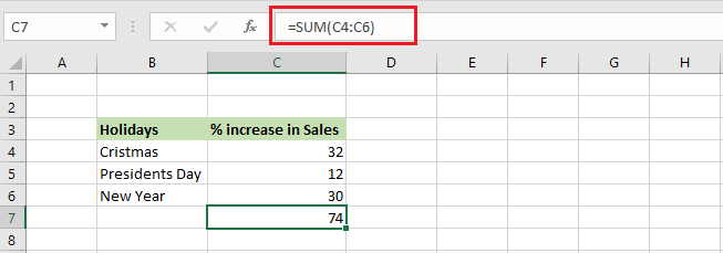 formula in excel