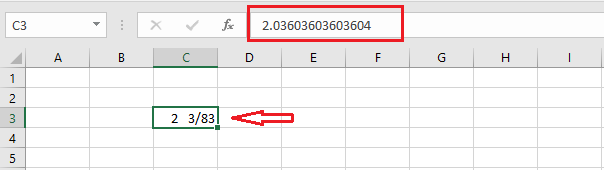 rounded fraction