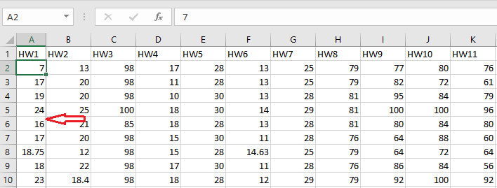 first column freeze