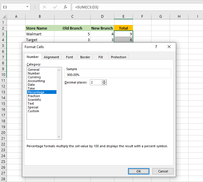 format cells dialog box