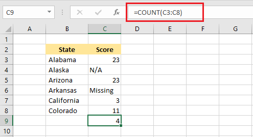count function