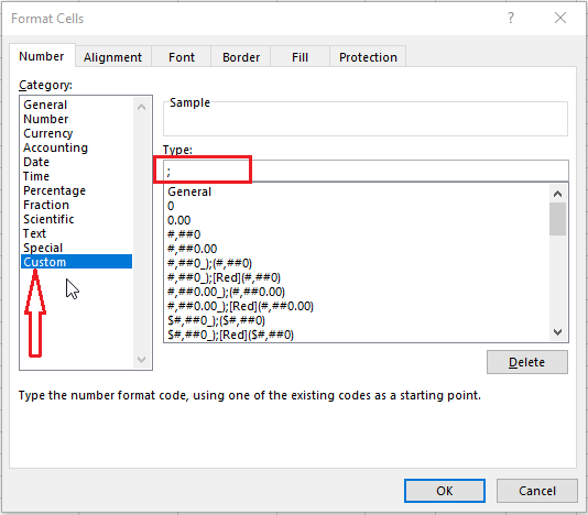 format cells dialog box