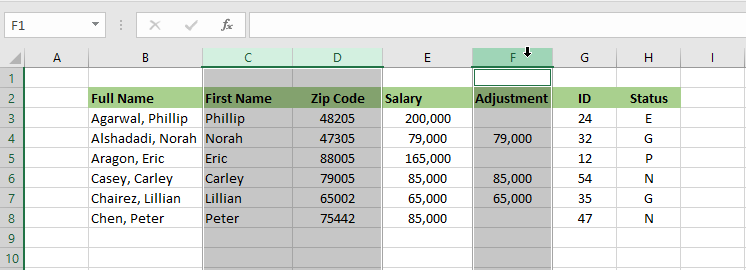 select multiple columns