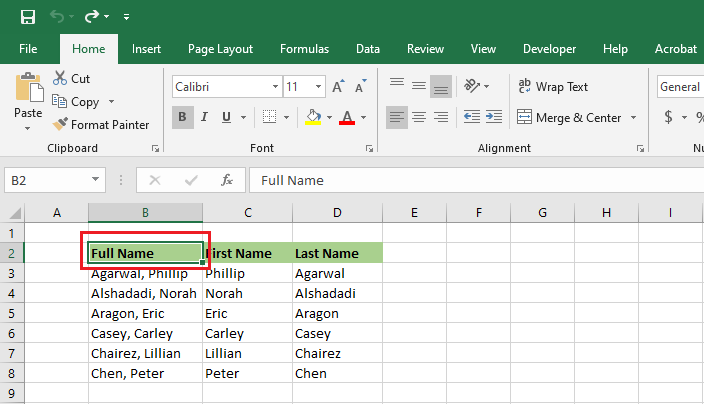 using excel ribbon