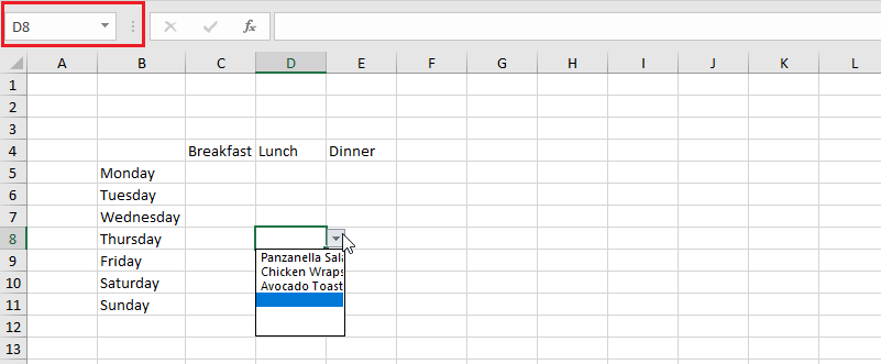 copied drop-down lists