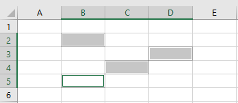 select a range of individual cell