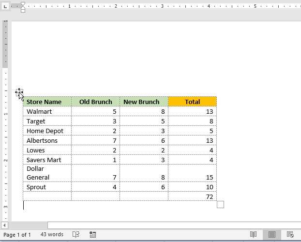 paste result