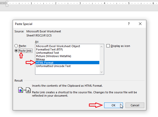 select HTML Format